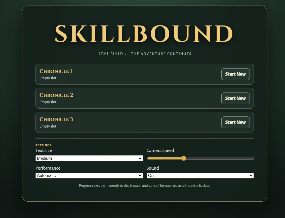 Skillbound — Dawnrest exploration